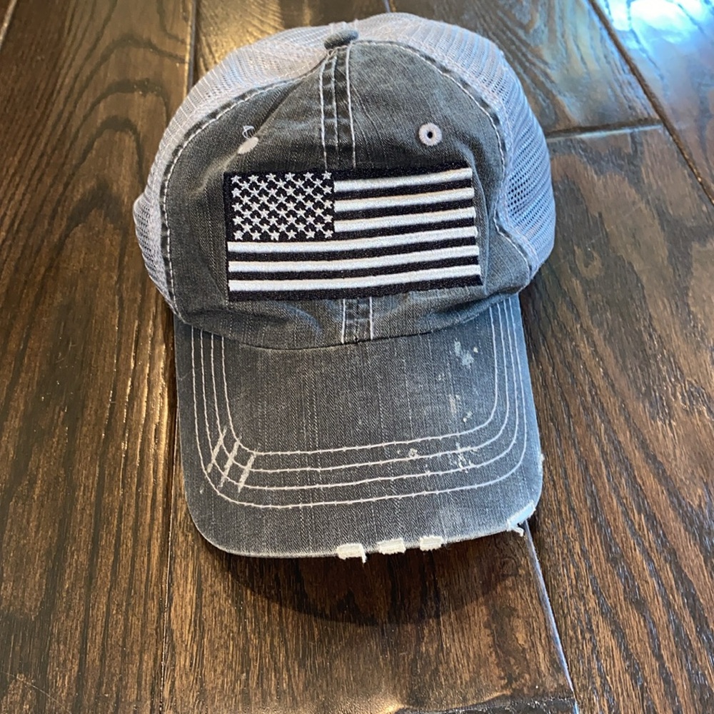 Vintage style grey USA hat - Picture 3 of 5